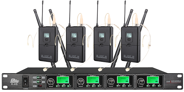 K-4S一拖四无线头戴话筒