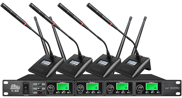 K-4D一拖四无线鹅颈会议话筒